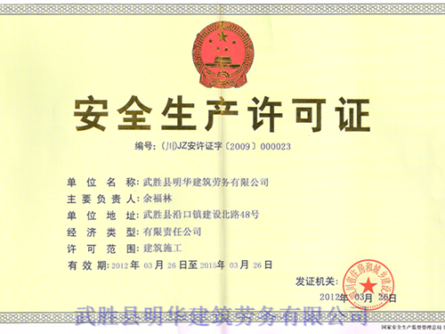 安全許可證